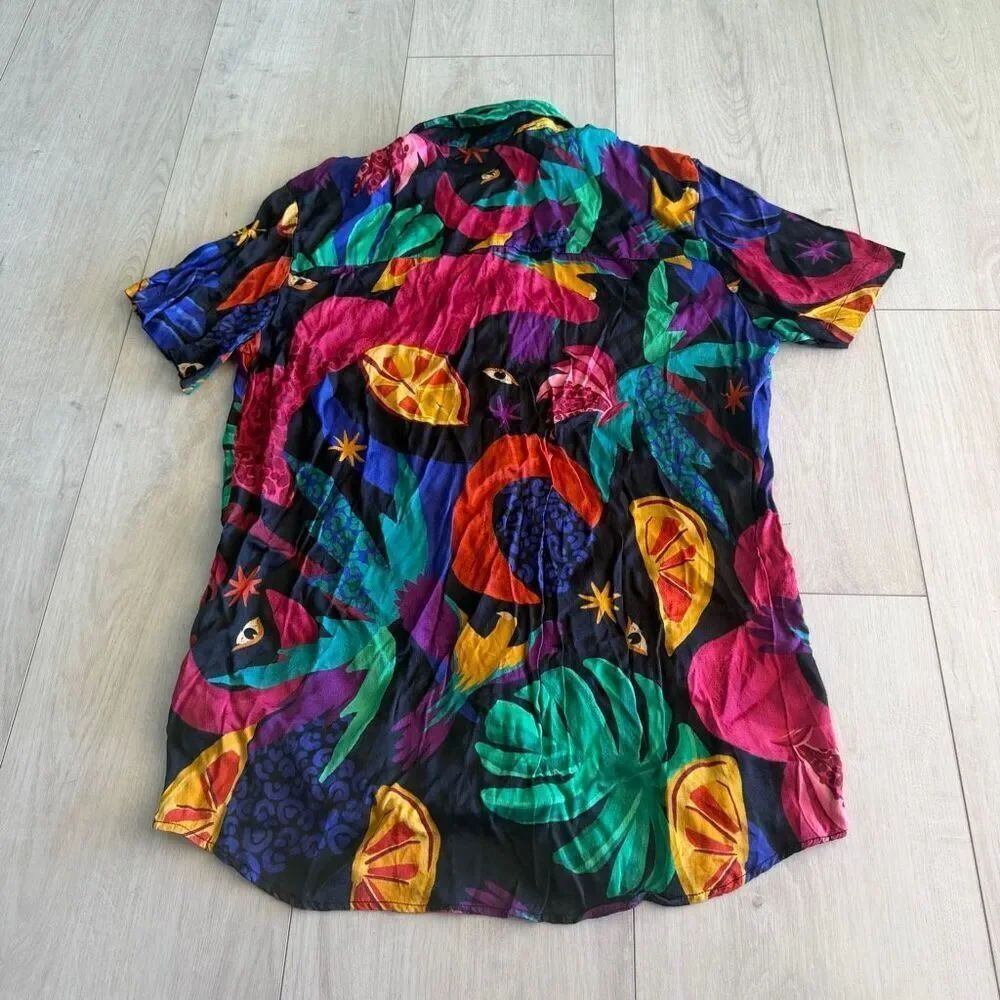 FARM Rio Mystic Jungle Short Sleeve Camp Shirt, relaxed fit, size m - Picture 4 of 8